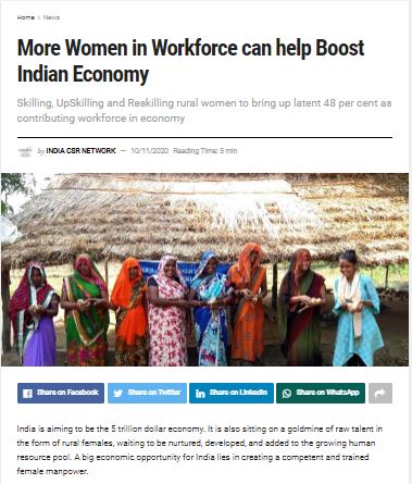 More Women in Workforce can help Boost Indian Economy