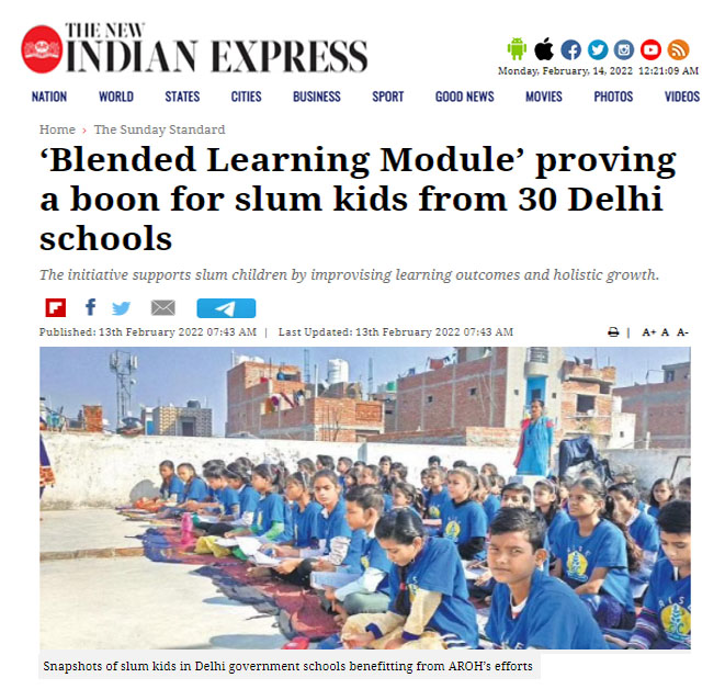  ‘Blended Learning Module’ proving a boon for slum kids from 30 Delhi schools