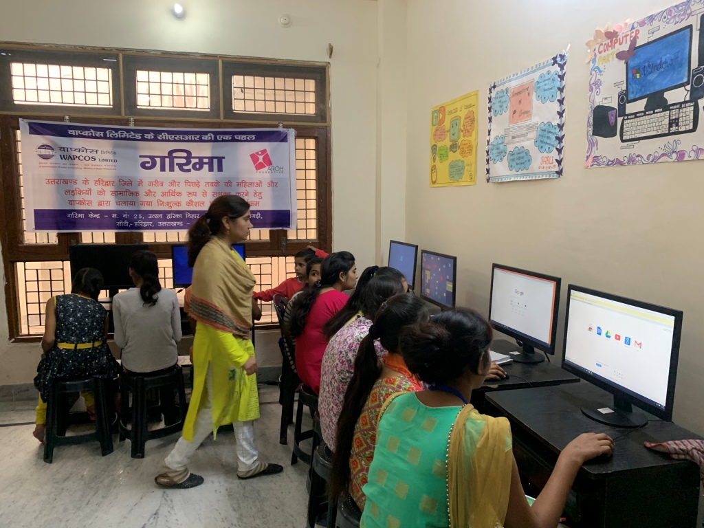 Garima students in computer training