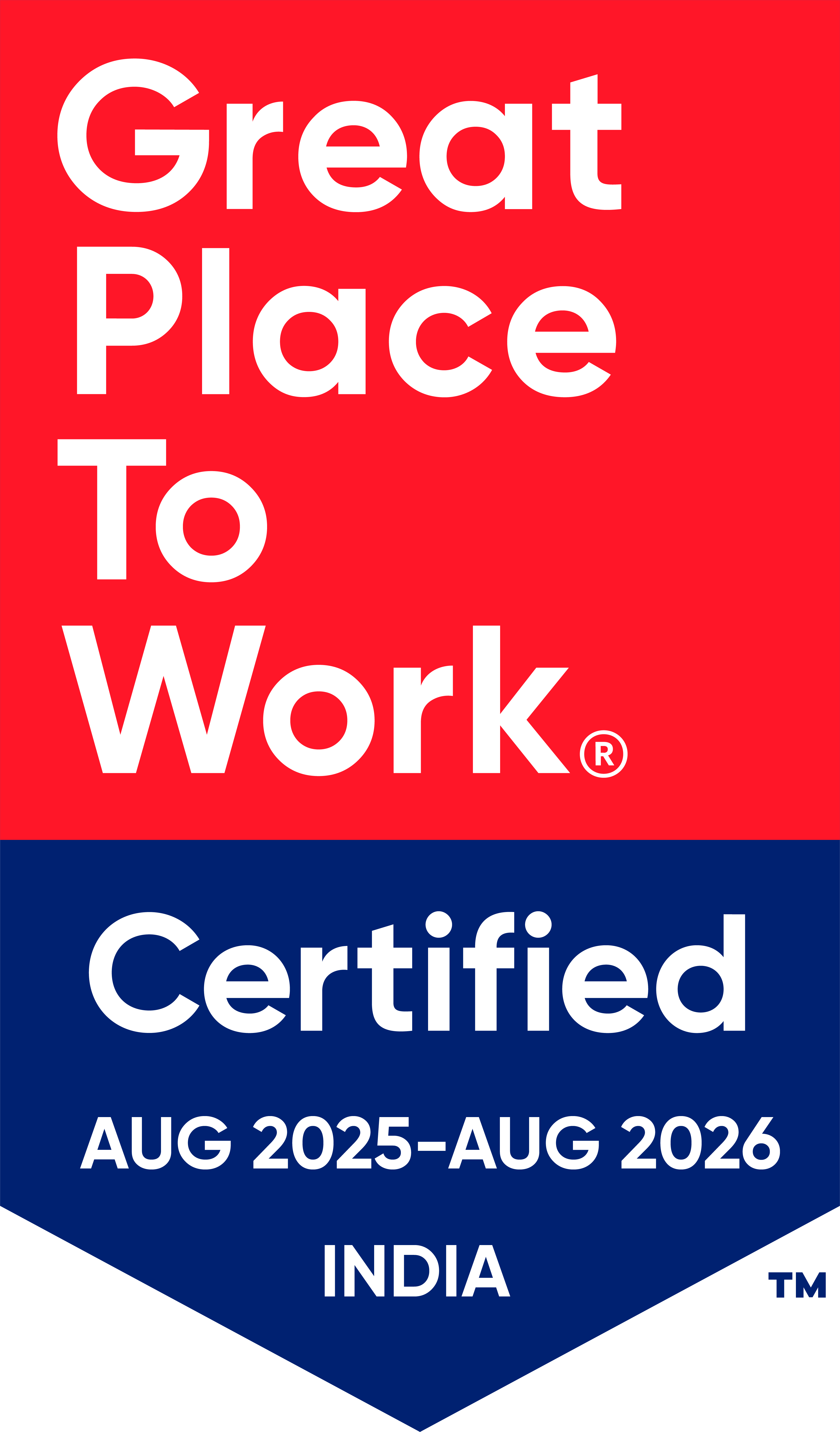 Great Place to Work Certified 2025–2026